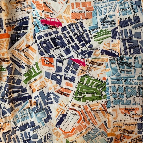 Anthropologie Maeve Cartography Button Down Top with Split Back Hem Size… - Picture 5 of 8